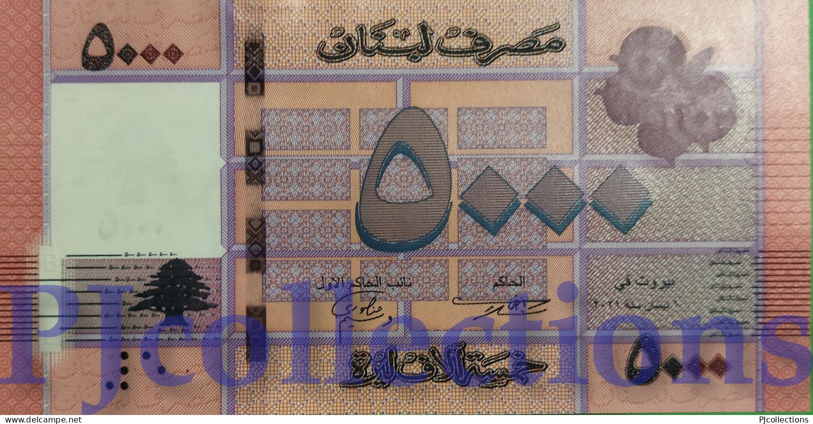 LEBANON 5000 LIVRES 2021 PICK 91c UNC - Libano