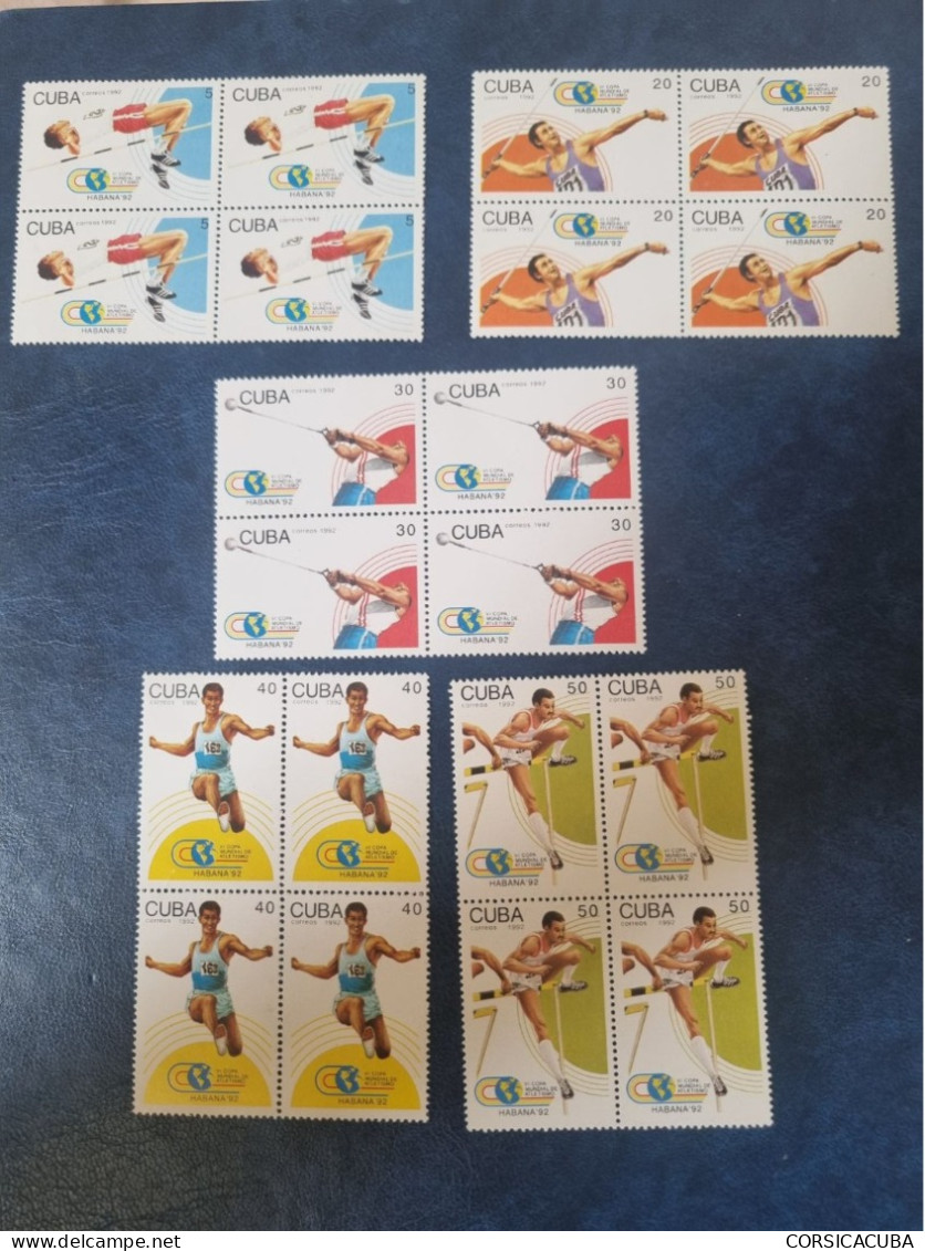 CUBA  NEUF  1992    COPA  MUNDIAL  DE  ATLETISMO  //  PARFAIT  ETAT  //  1er  CHOIX  //  Bloc De 4 - Unused Stamps