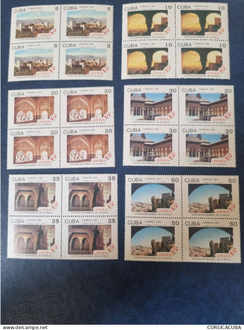 CUBA  NEUF  1992    EXPOSICION  FILATELICA  DE  GRANADA  //  PARFAIT  ETAT  //  1er  CHOIX  //  Bloc De 4 - Unused Stamps
