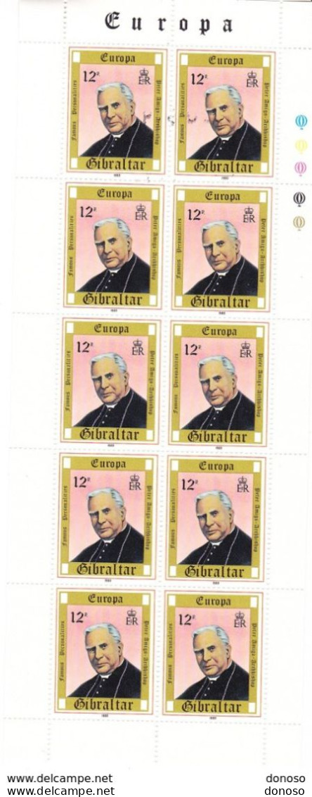 GIBRALTAR 1980 EUROPA 3 BLOCS DE 10 Yvert 407-409, Michel 405-407 KB NEUF** MNH Cote :yv 15 Euros - Gibraltar