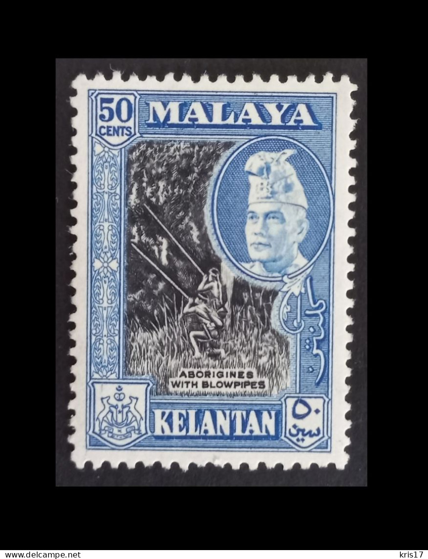 (TI)(MLYKEL57-3) MALAYA MALAYSIA MALAISIE KELANTAN 1957 Sultan ** MNH Neufs 50 Cents - Kelantan