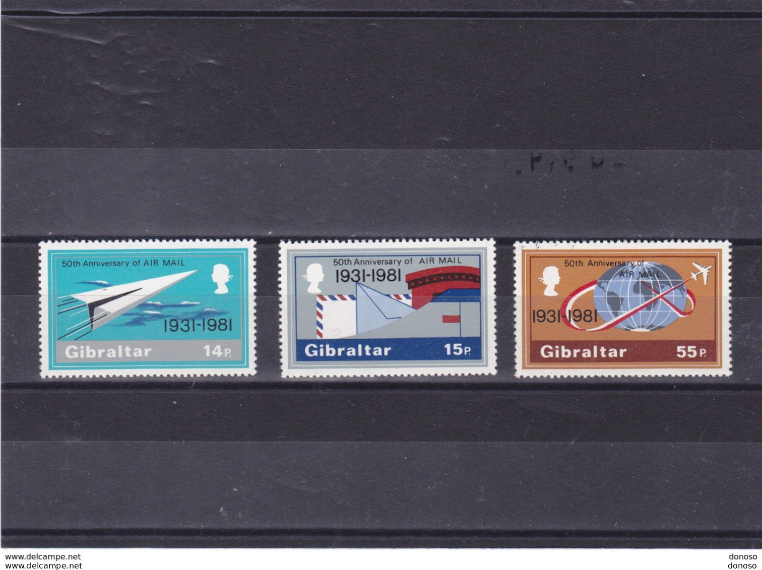 GIBRALTAR 1981 SERVICE POSTAL AERIEN Yvert 430-432, Michel 426-428 NEUF** MNH Cote 3,50 Euros - Gibraltar