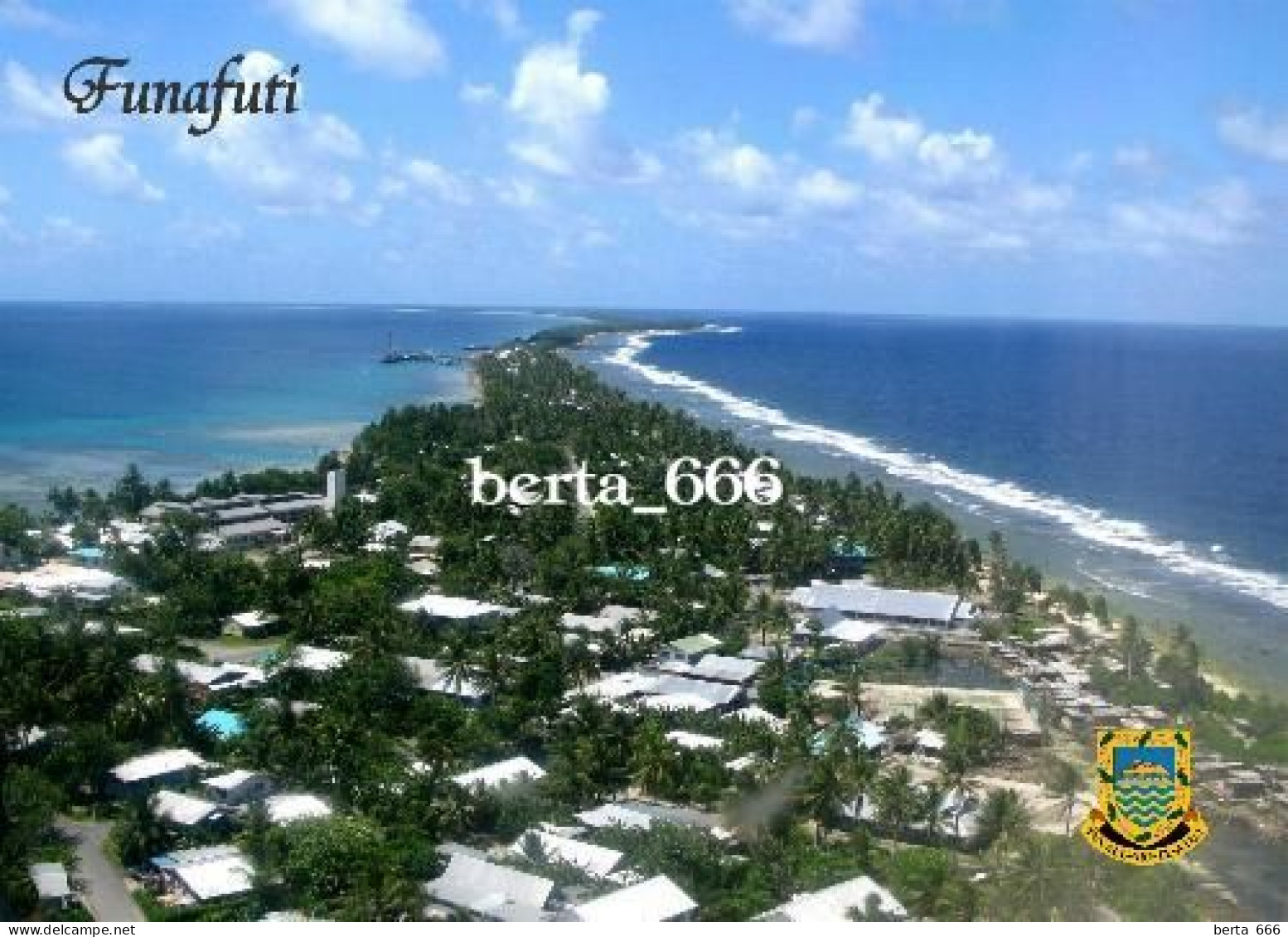 Tuvalu Funafuti Fongafale Aerial View New Postcard - Tuvalu