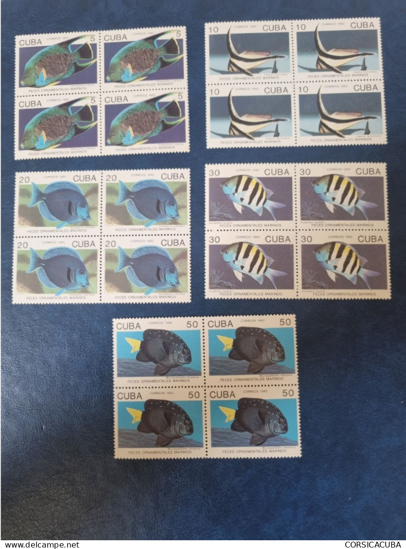 CUBA  NEUF  1992    PECES  ORNAMENTALES  MARINOS  //   PARFAIT  ETAT  //  1er  CHOIX  //  Bloc De 4 - Unused Stamps