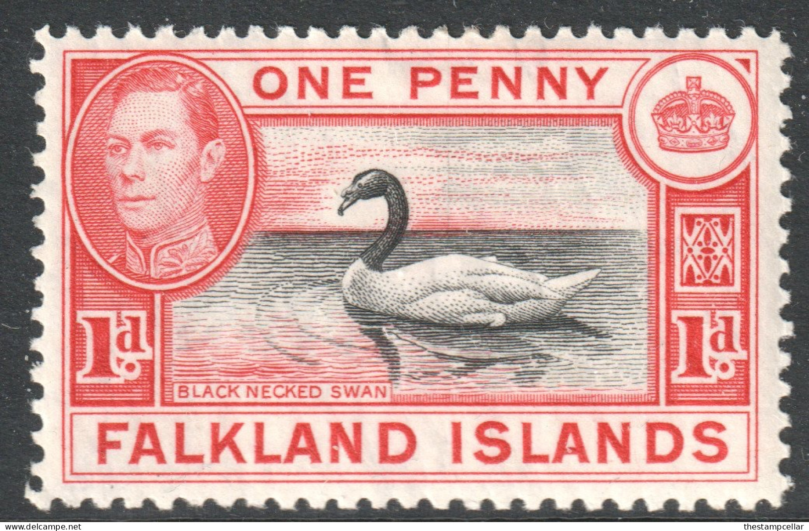 Falkland Islands Scott 85 - SG147a, 1938 George VI 1d MH* - Falklandeilanden