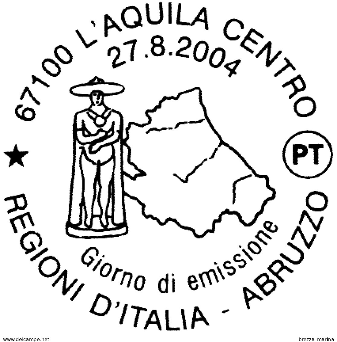 Nuovo - MNH - ITALIA - 2004 - Regioni D'Italia - Abruzzo - Guerriero Di Capestrano - 0,45 € - 2001-10: Nieuw/plakker