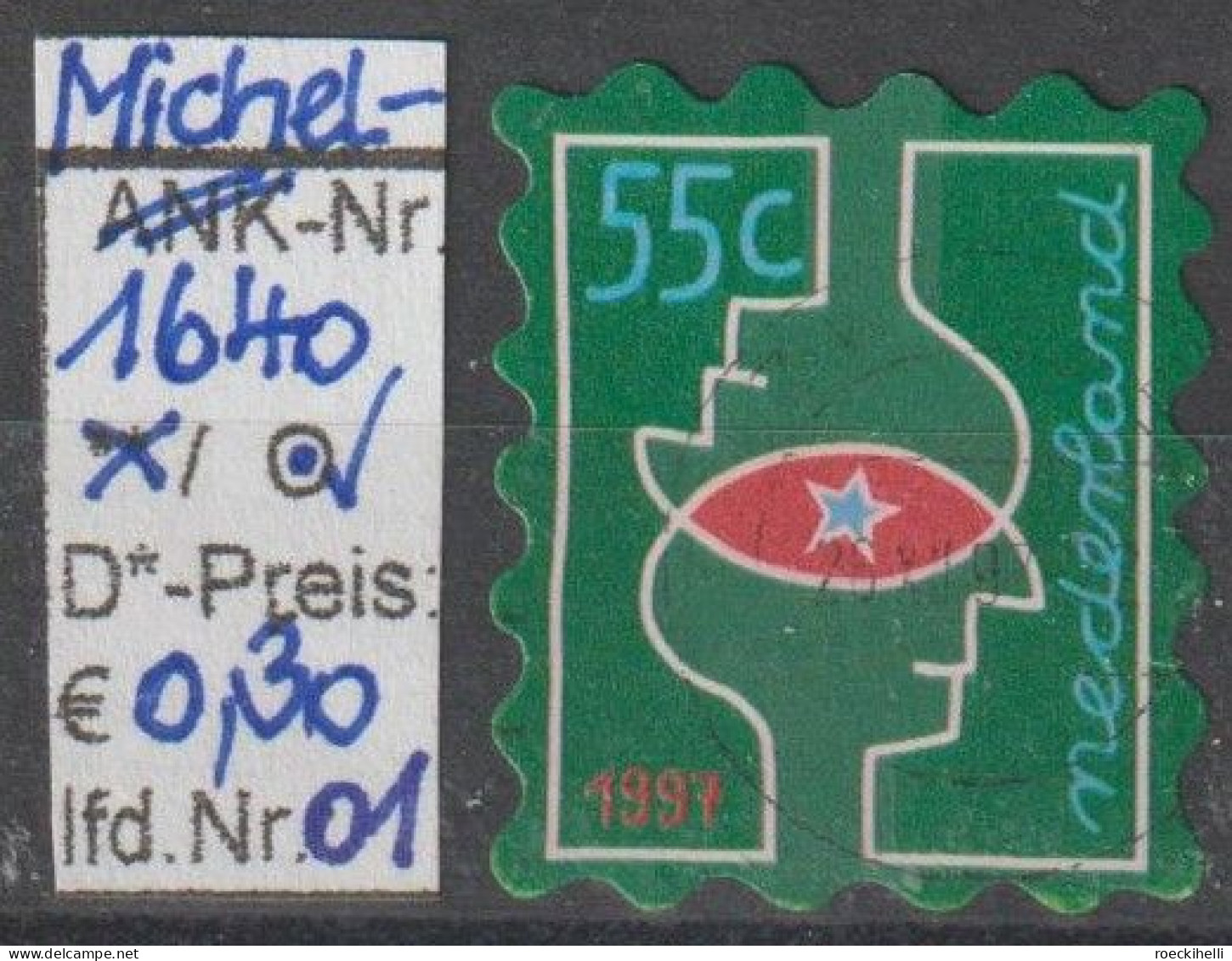 1997 - NIEDERLANDE - SM "Dez.marken" 55 C Mehrf. - O  Gestempelt - S.Scan (1640o 01-03 Nl) - Oblitérés