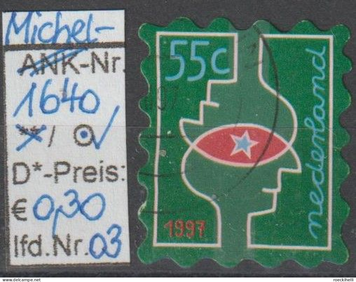 1997 - NIEDERLANDE - SM "Dez.marken" 55 C Mehrf. - O  Gestempelt - S.Scan (1640o 01-03 Nl) - Oblitérés