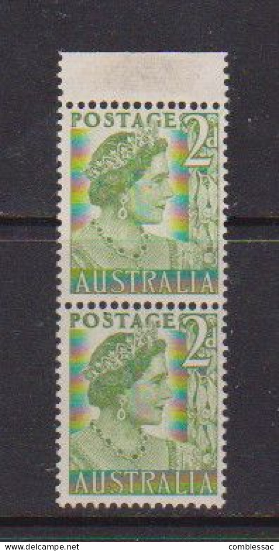 AUSTRALIA    1950    Queen  Elizabeth  II   Coil  Pair    MH - Mint Stamps