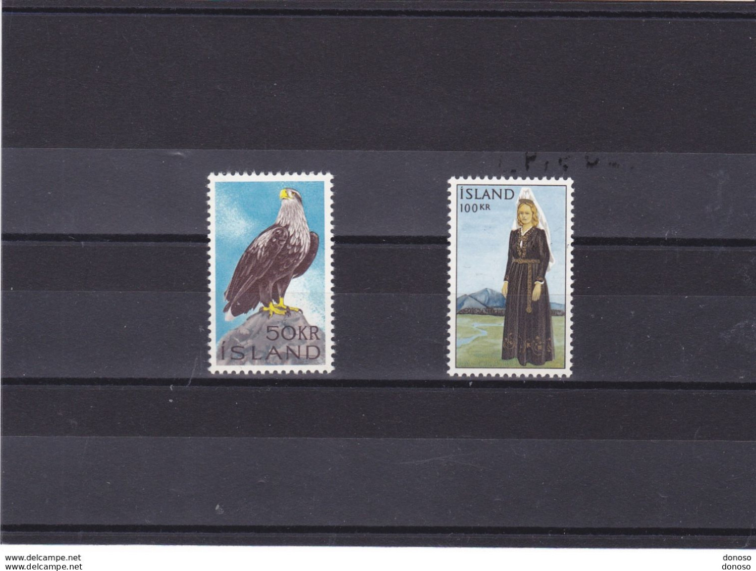 ISLANDE 1965-1966 Oiseau, Pygargue, Costume National Yvert 353-354, Michel 398-399 NEUF** MNH Cote Yv: 27,50 Euros - Ongebruikt