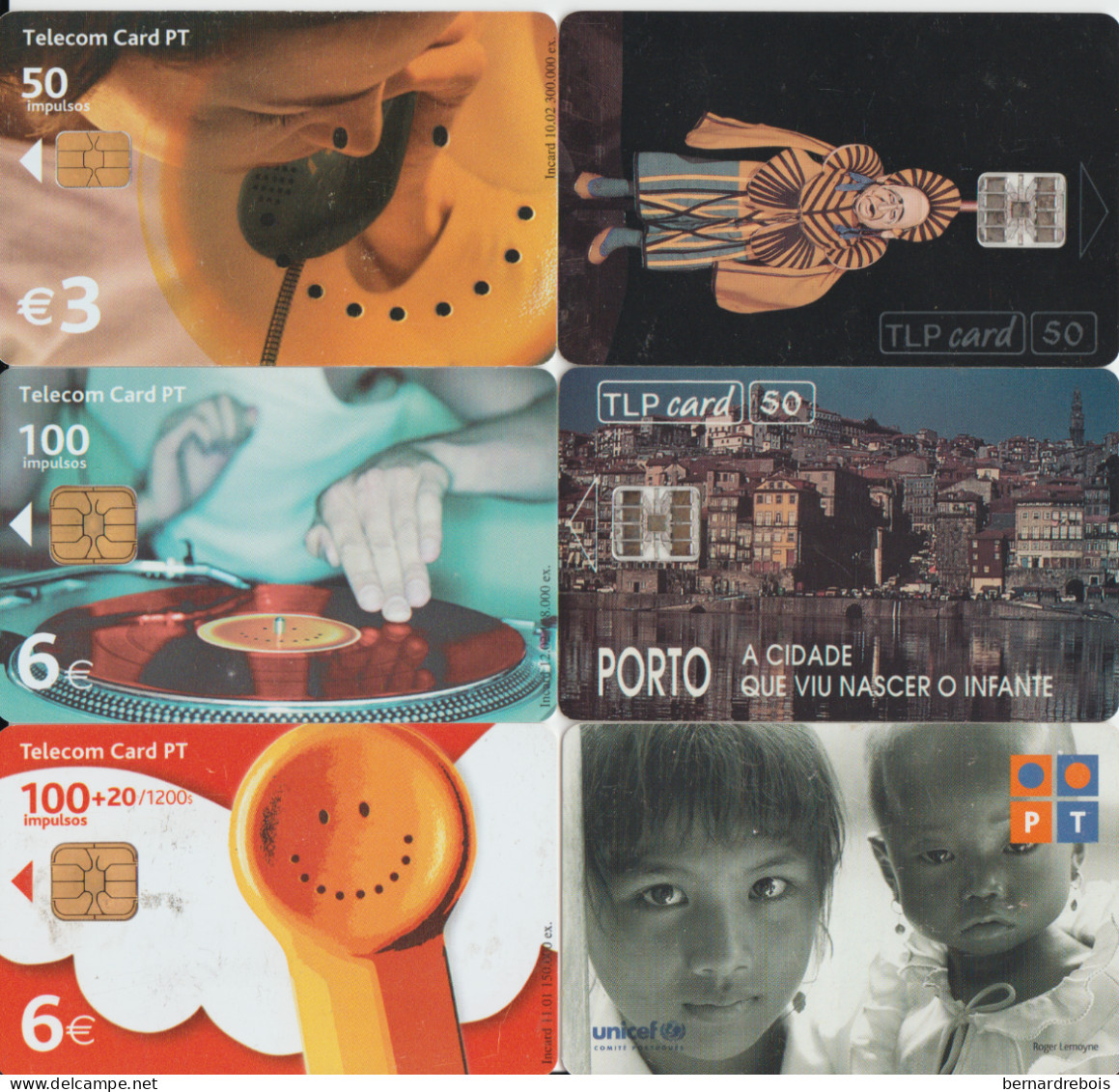 TC21 6 CARTES A PUCE DU PORTUGAL Pour 2 € - Portugal