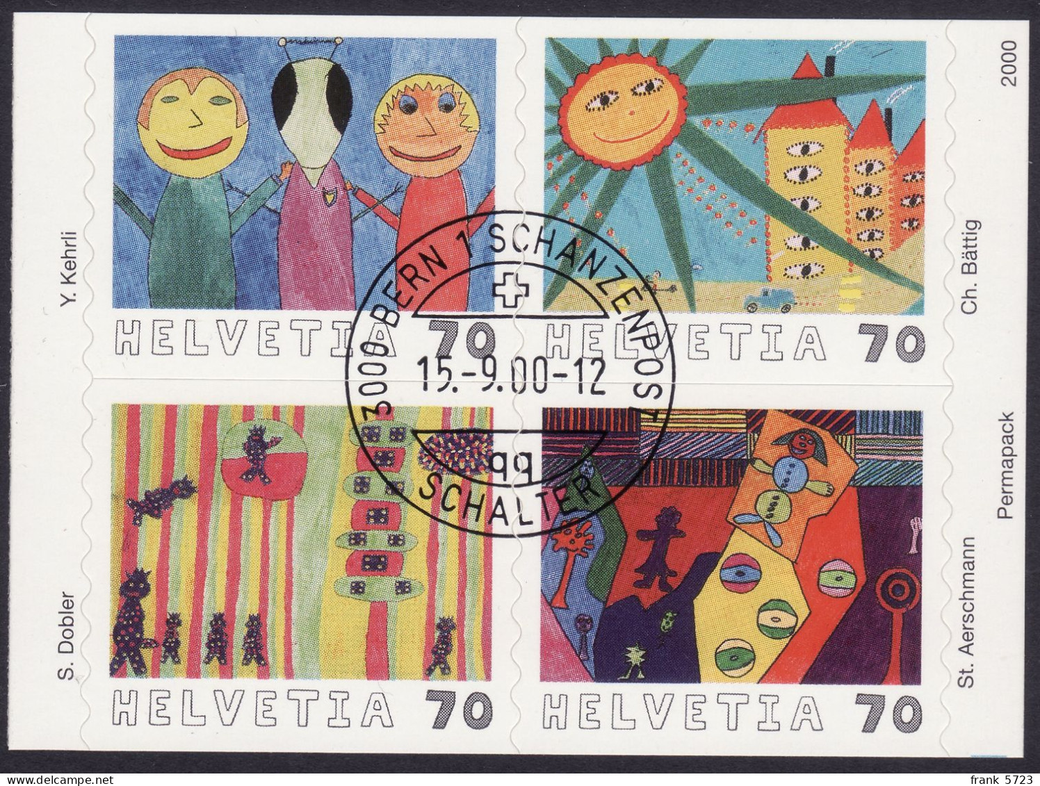 Schweiz: Satz SBK-Nr. 1006-1009 (Kinder-Zeichenwettbewerb 2000) ET-gestempelt - Usati