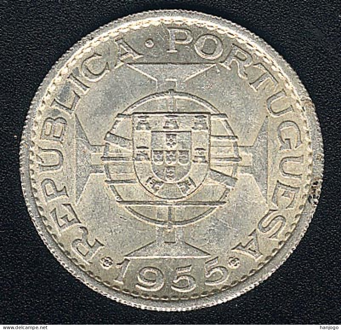 Angola, 20 Escudos 1955, Silber, UNC - Angola