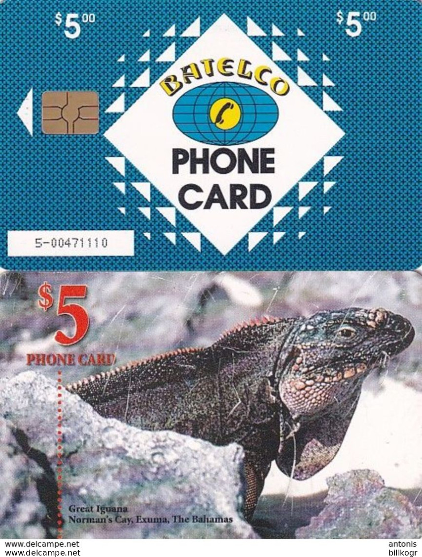 BAHAMAS ISL - Great Iguana(BAH C24b), Used - Bahama's