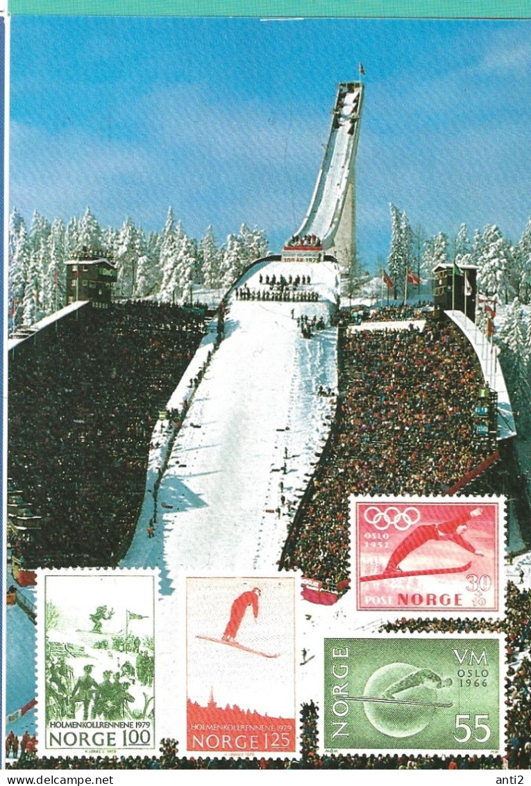 Norway 1979 Card With Imprinted Stamps  World Championship Oslo,  Maximum Card  Unused - Brieven En Documenten