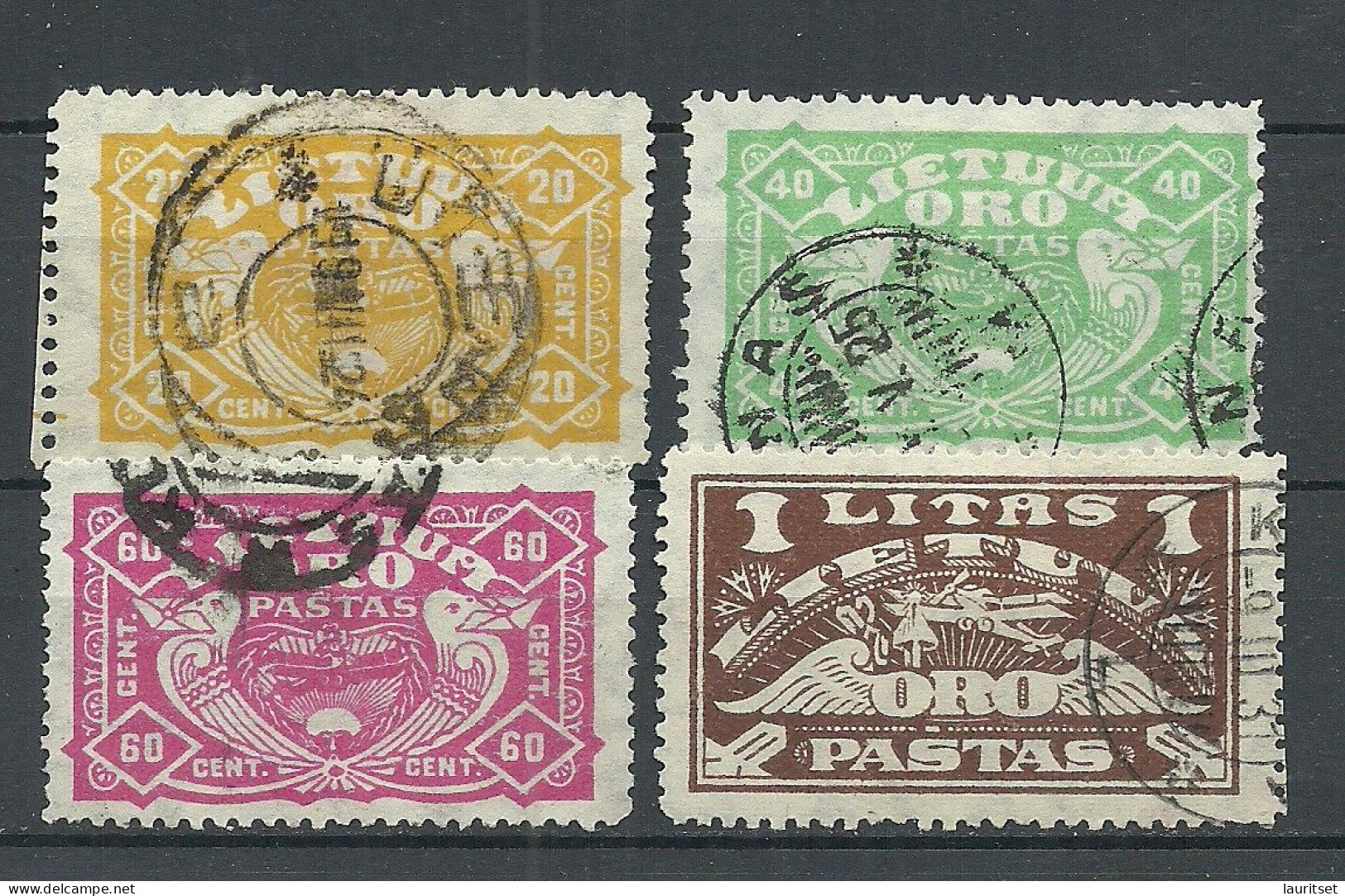 LITAUEN Lithuania 1924 Michel 220 - 223 O - Lituania