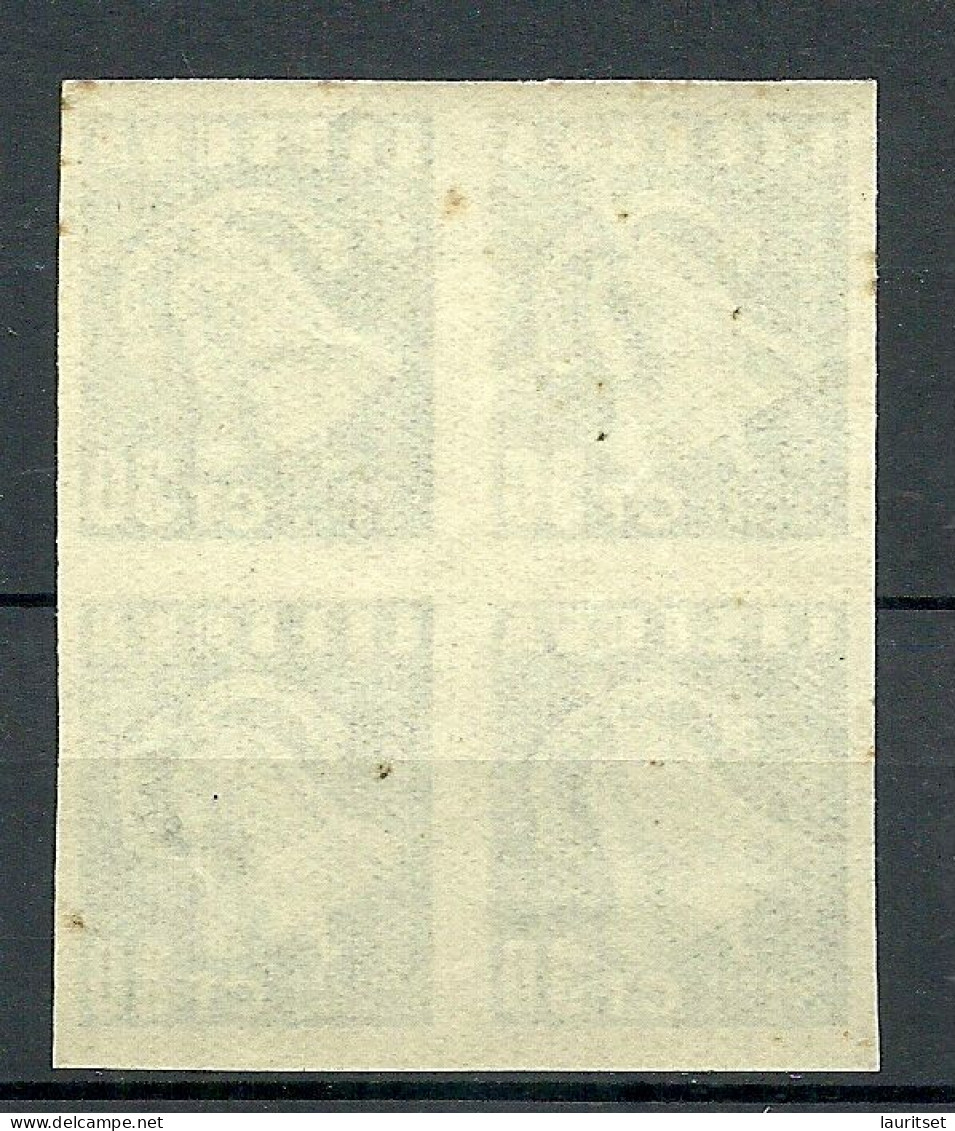 LITAUEN Lithuania 1940 Michel 441 U As 4-block MNH - Lituania