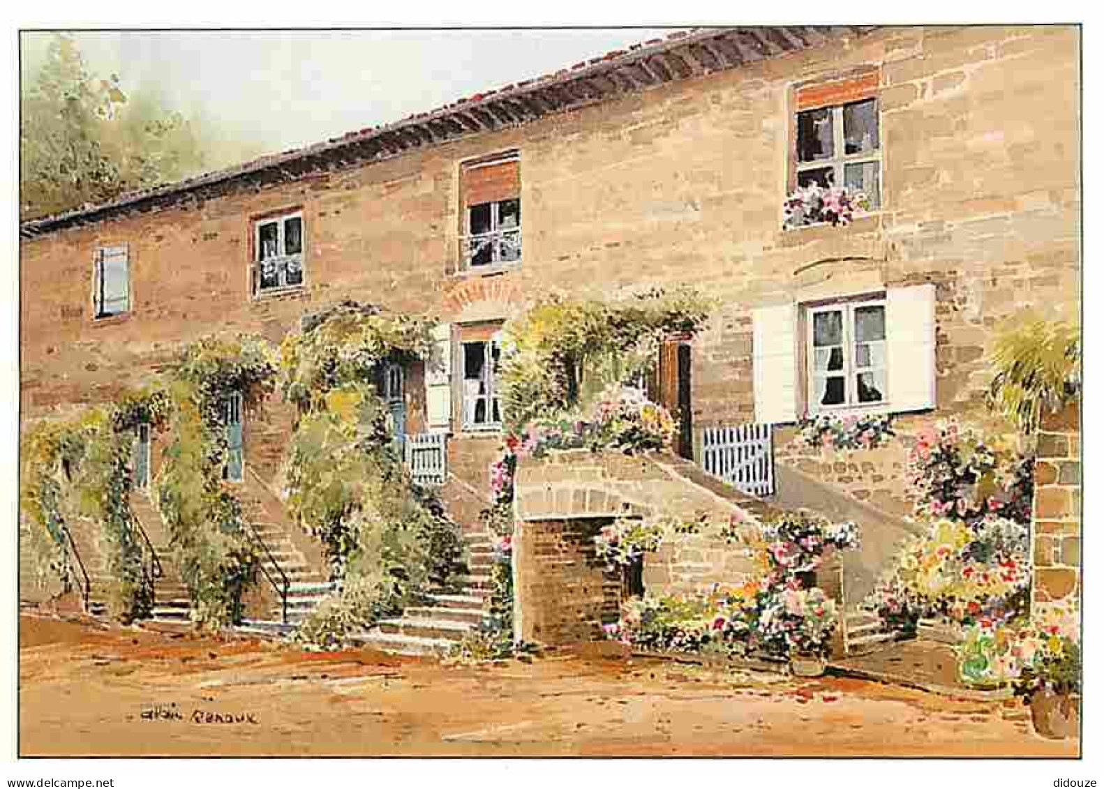 69 - Beaujeu - Domaine De La Grange-Charton Légué Aux Hospices De Beaujeu En 1806 - Aquarelle De Allain Renoux - CPM - V - Beaujeu