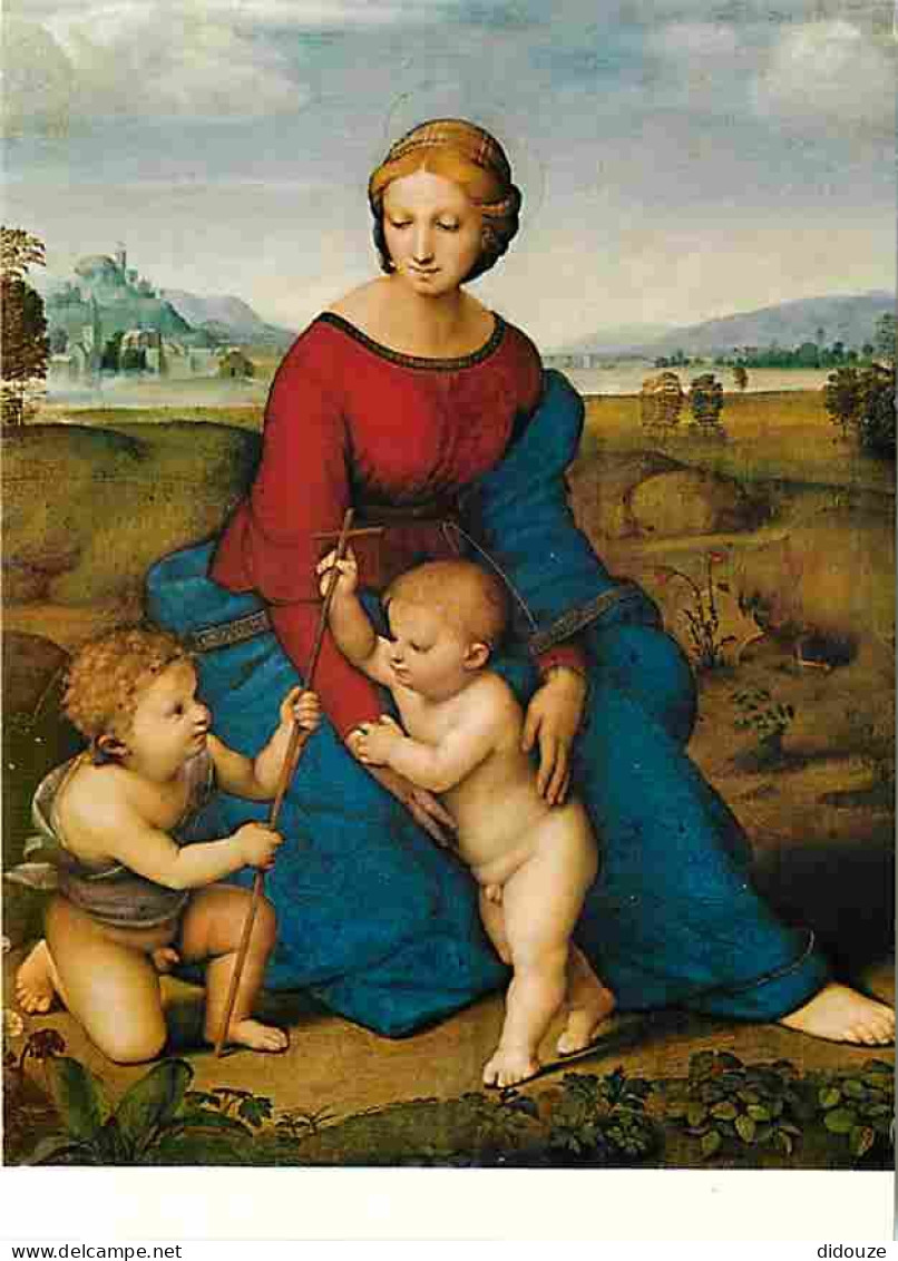 Art - Peinture Religieuse - Raffaello Santi - La Vierge Dans La Prairie - CPM - Voir Scans Recto-Verso - Gemälde, Glasmalereien & Statuen
