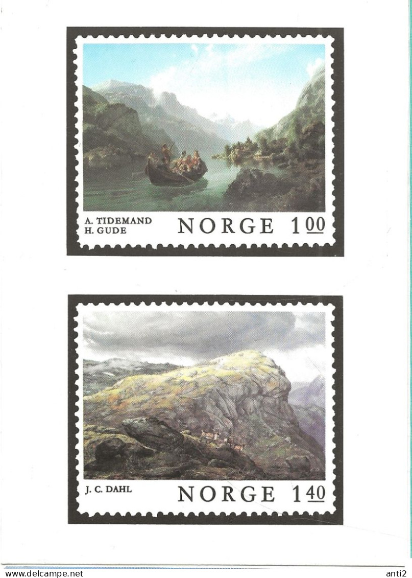 Norway 1979 Card With Imprinted Stamps  Paintings - Classics,  Maximum Card  Unused - Briefe U. Dokumente