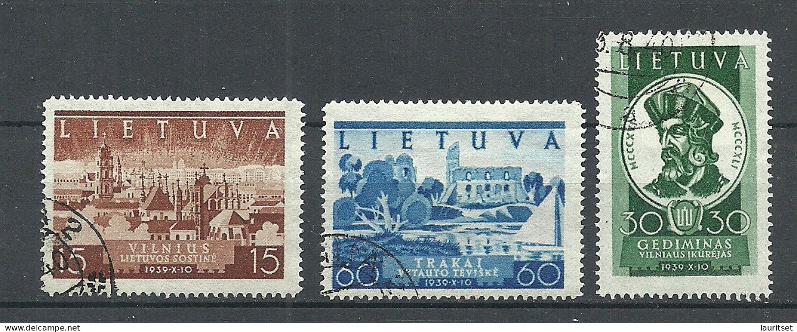 LITHUANIA Litauen 1940 Michel 443 - 445 O - Lituania