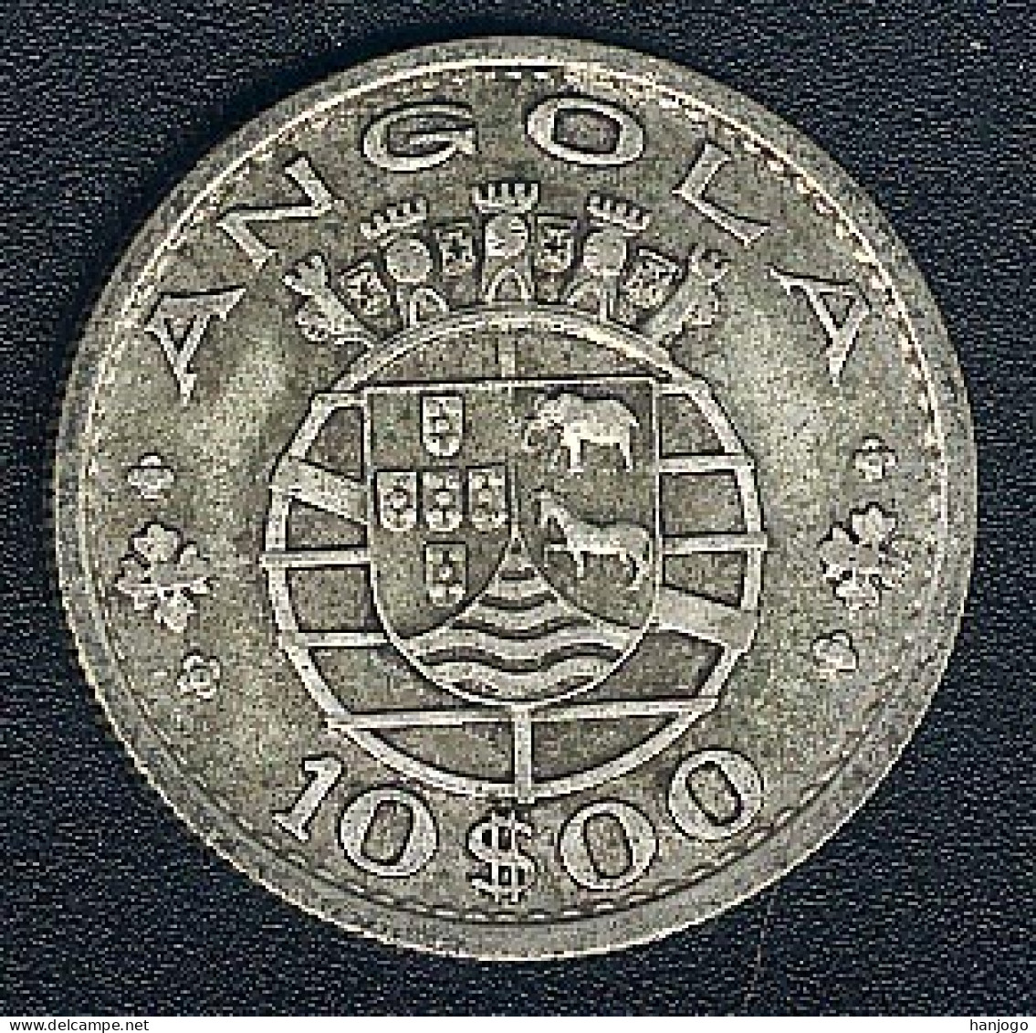 Angola, 10 Escudos 1952, Silber - Angola