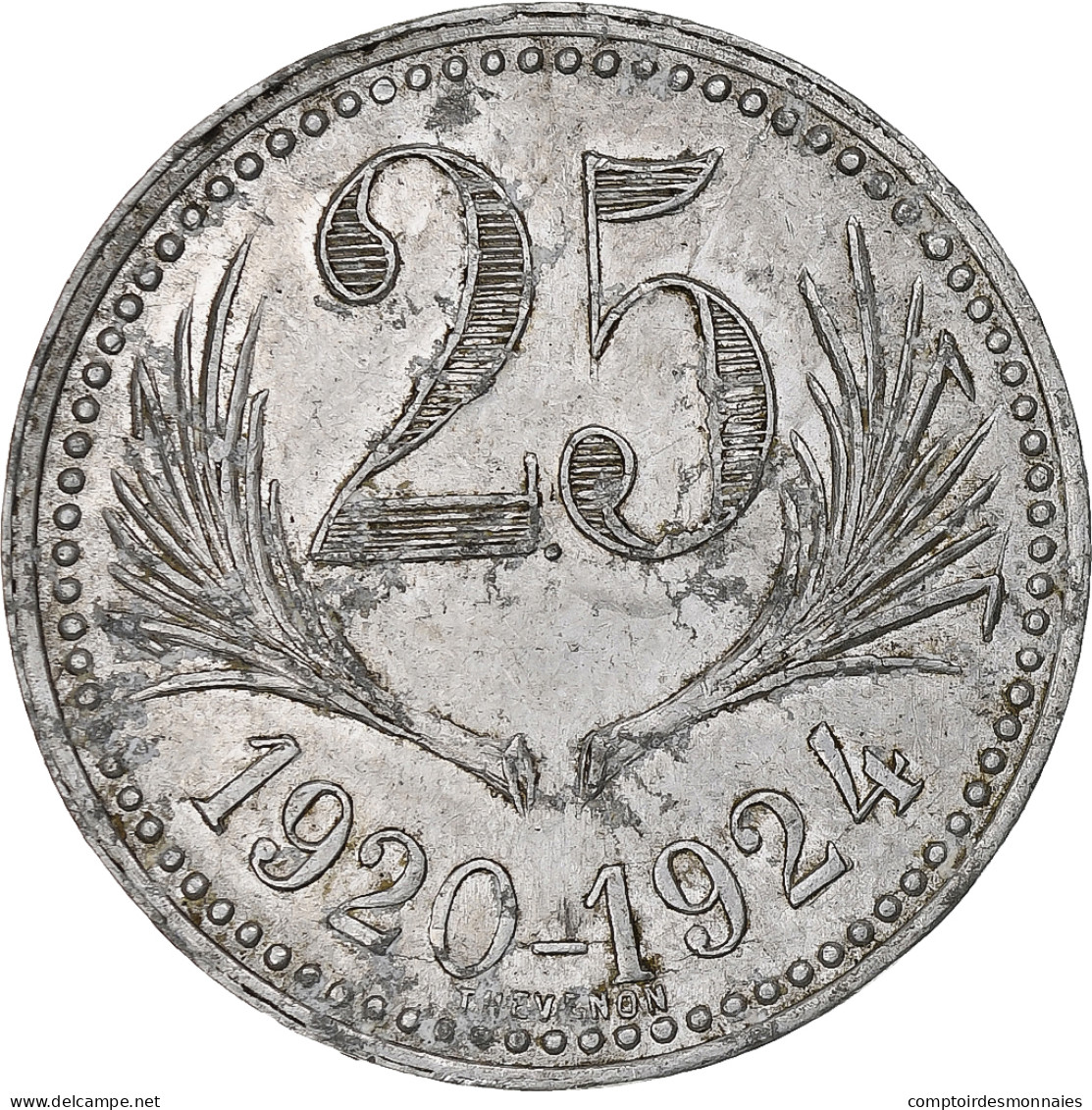 France, Chambre De Commerce De L'Hérault, 25 Centimes, 1920-1924, TTB - Monétaires / De Nécessité