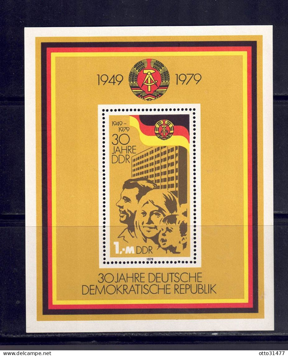 DDR 1979 - 30 Jahre DDR, Block 56, Postfrisch ** / MNH - 1971-1980