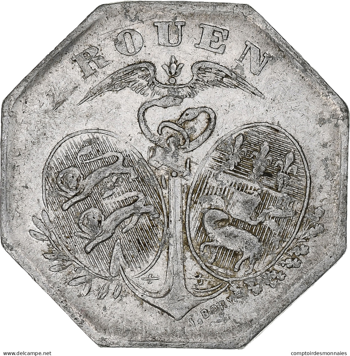 France, Chambre De Commerce De Rouen, 10 Centimes, 1918, TTB, Aluminium - Monetary / Of Necessity