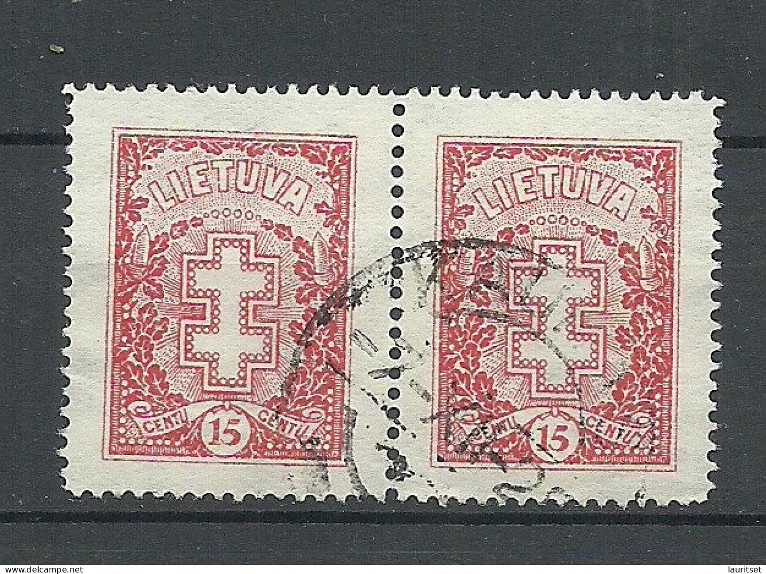 LITAUEN Lithuania 1926/27 O KAUNAS Michel 272 As Pair - Lituania