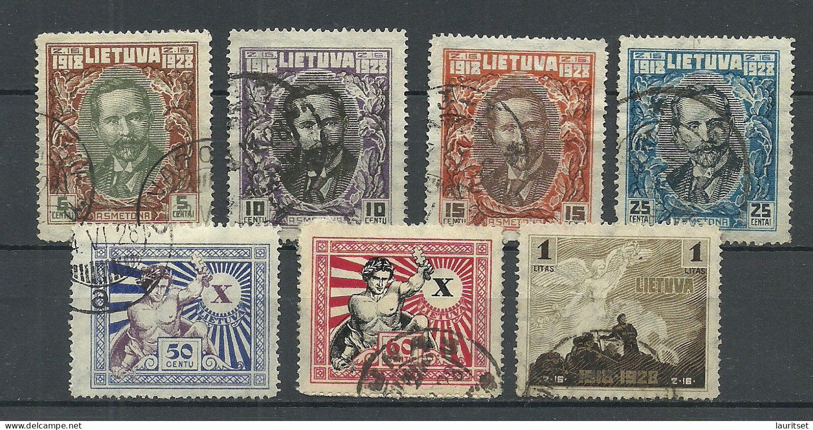 LITAUEN Lithuania 1928 Michel 281 - 287 O - Lituania