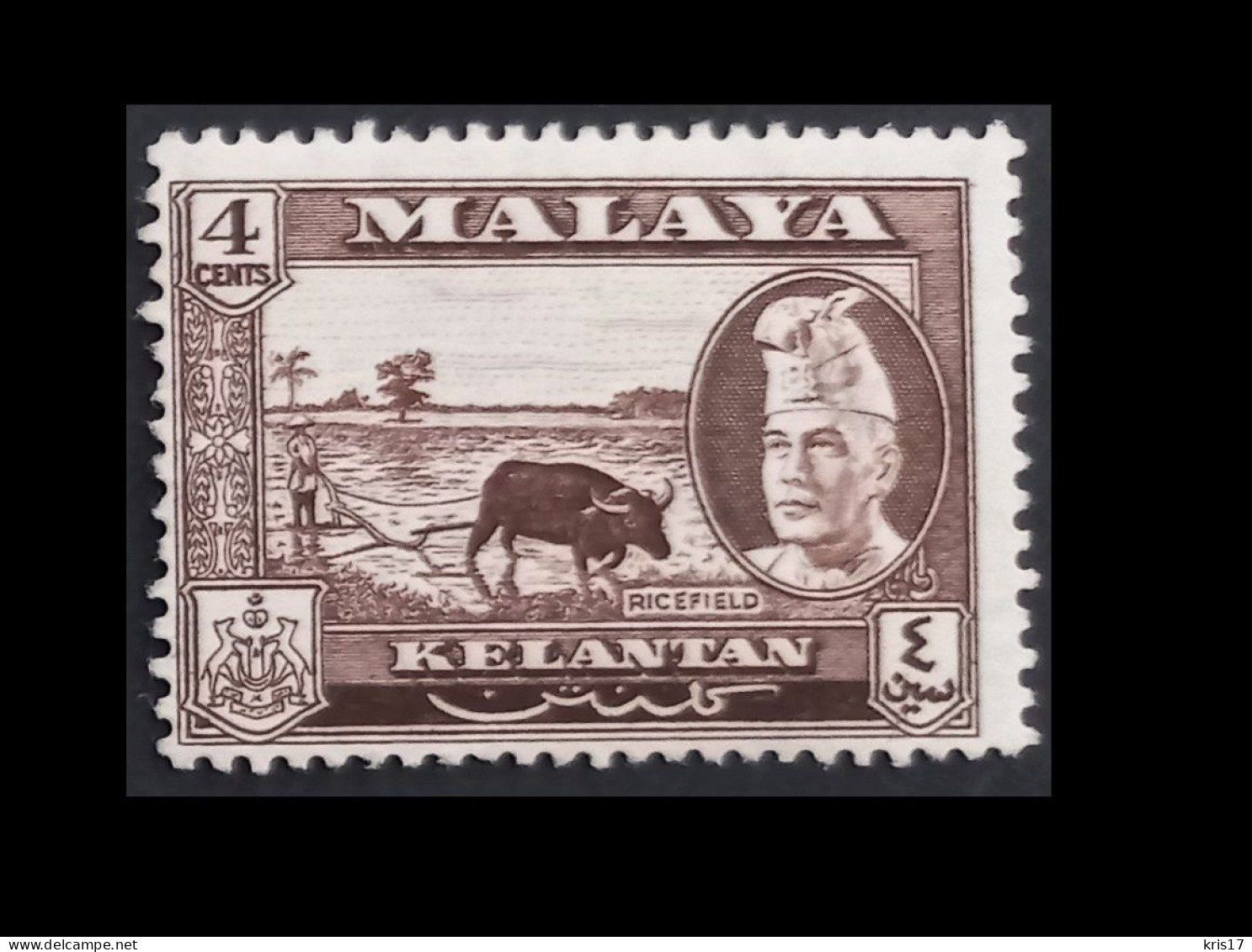 (TI)(MLYKEL57-7) MALAYA MALAYSIA MALAISIE KELANTAN 1957 Sultan ** MNH Neufs 4cents - Kelantan