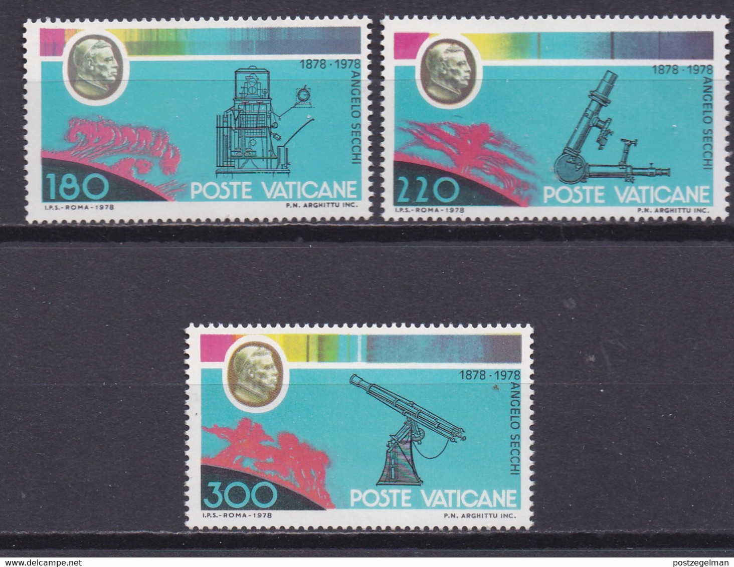 VATICAN, 1978, MNH Stamp(s) , Angelo Serchi,  Michel Nr(s).  745-747, Scannr. 4478 - Neufs