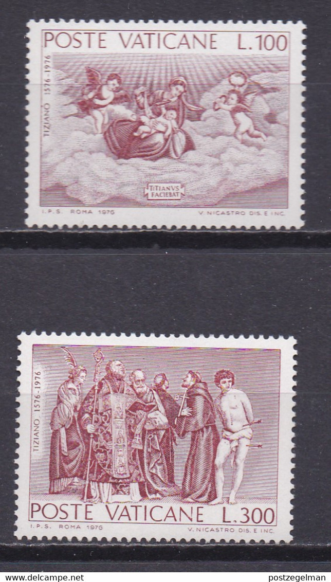 VATICAN, 1976, MNH Stamp(s) ,Tiziano Vecello  Michel Nr(s).  678-679, Scannr. 4474 - Ungebraucht