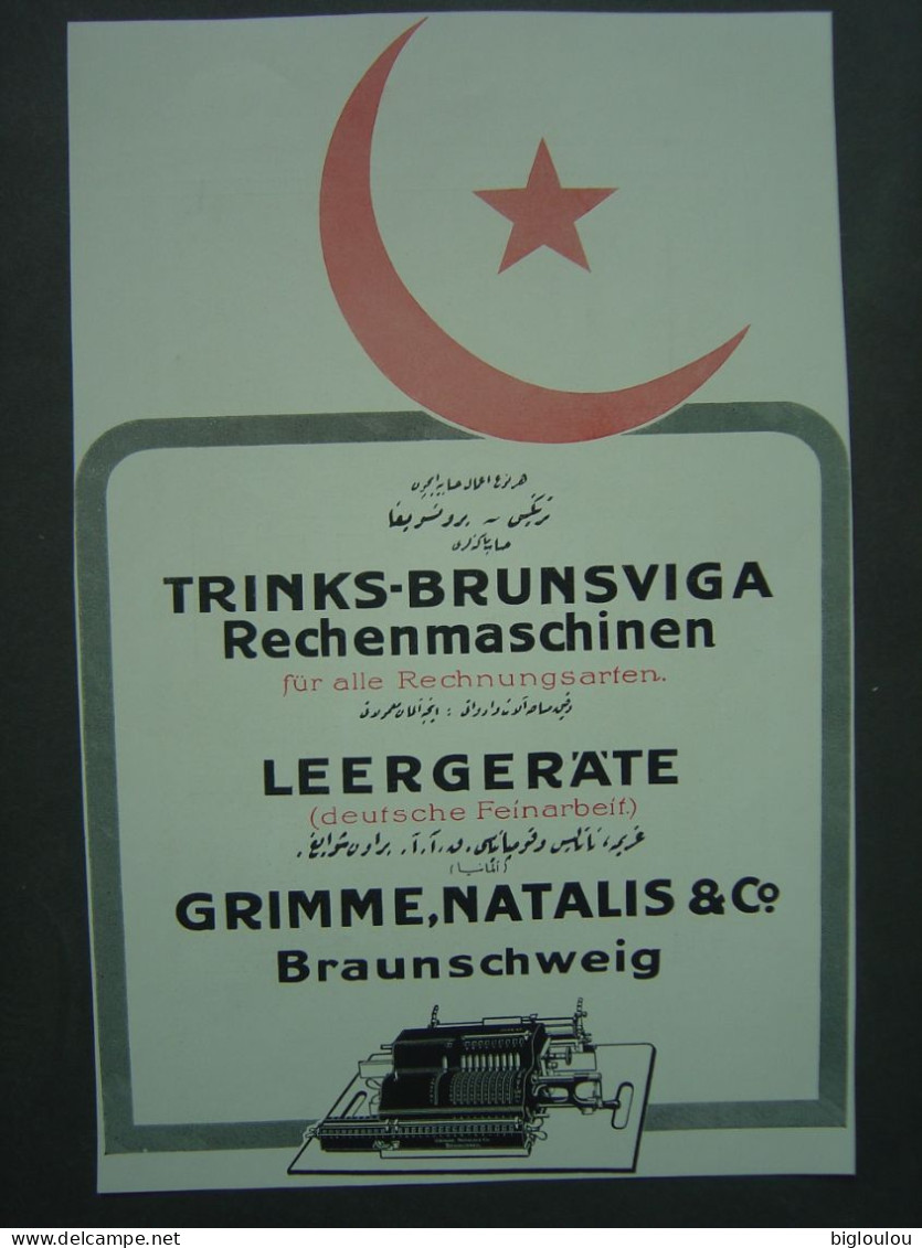 Ancienne Publicité Machine à Calculer GRIMME NATALIS - Braunschweig - Autres & Non Classés