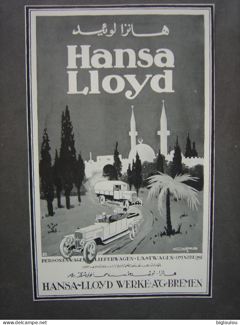 Ancienne Publicité Automobiles HANSA LLOYD WERKE - BREMEN - Automobili