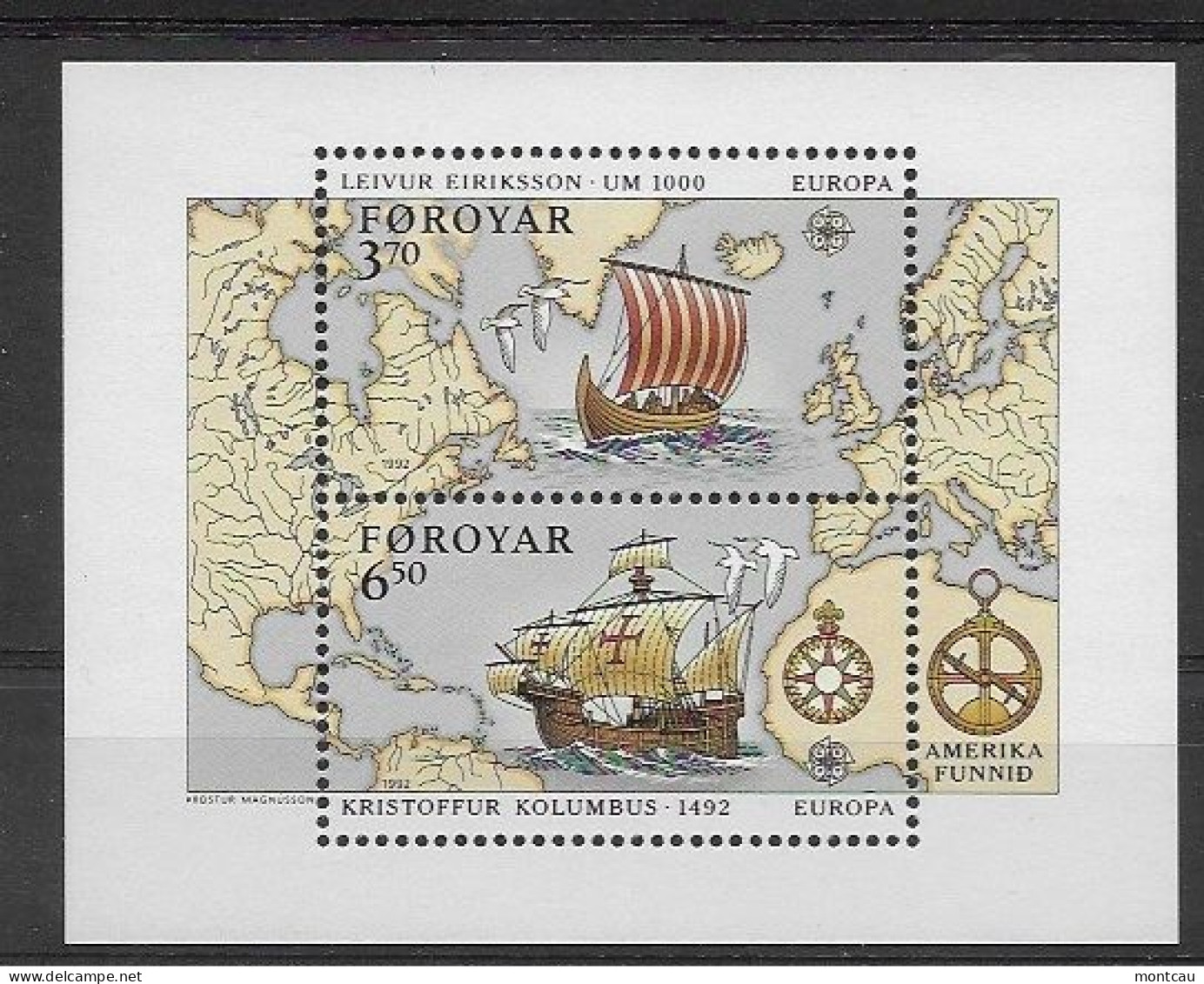 Faroe Islands 1992.  Europa Mi 231-32  (**) - 1992