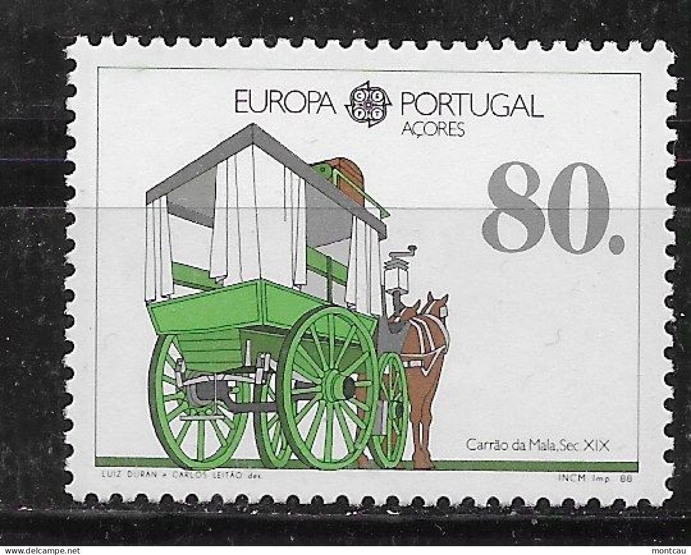 Açores 1988.  Europa Mi 390  (**) (cream) - 1988