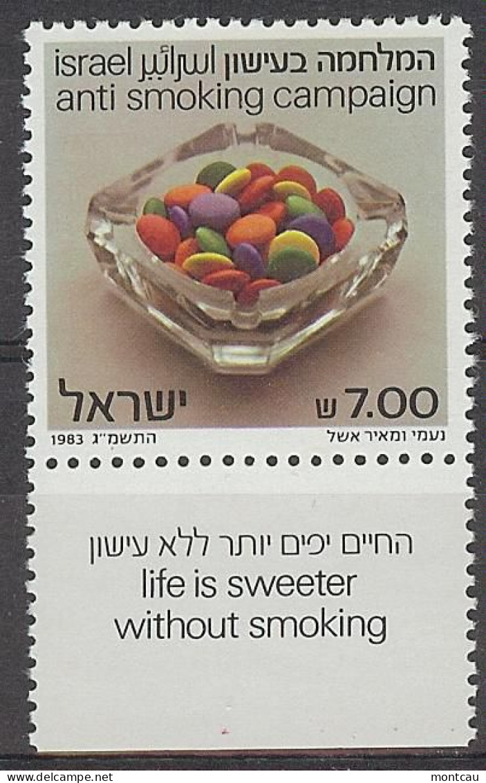 Israel 1983.  Antitabaco Mi 921  (**) - Ungebraucht (mit Tabs)