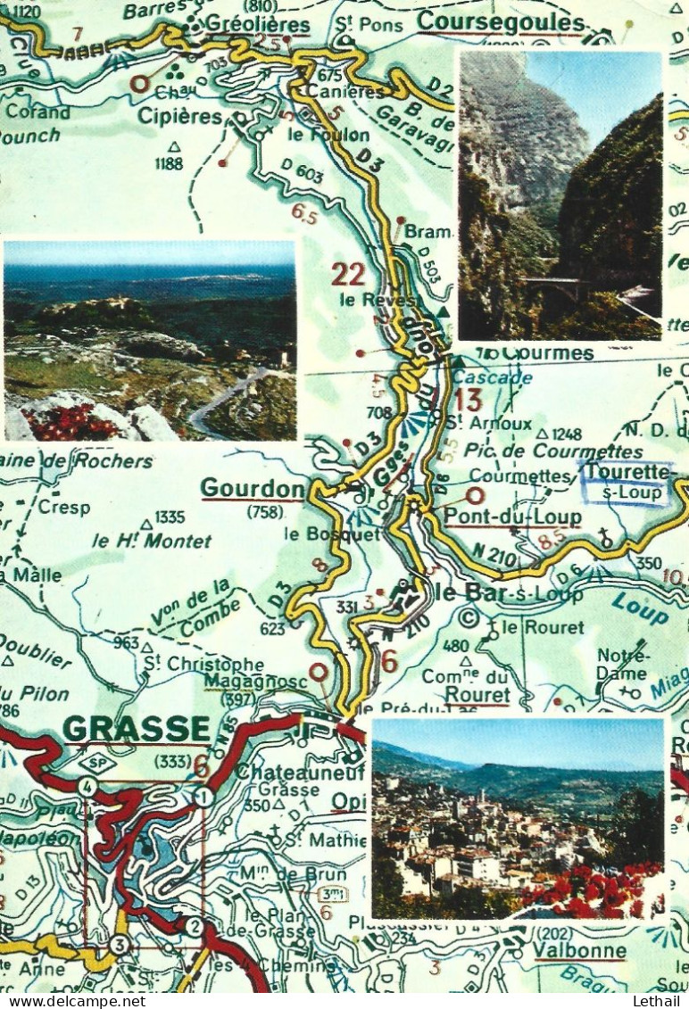 Ref ( 19569 )  Grasse Et Les Gorges Du Loup - Maps