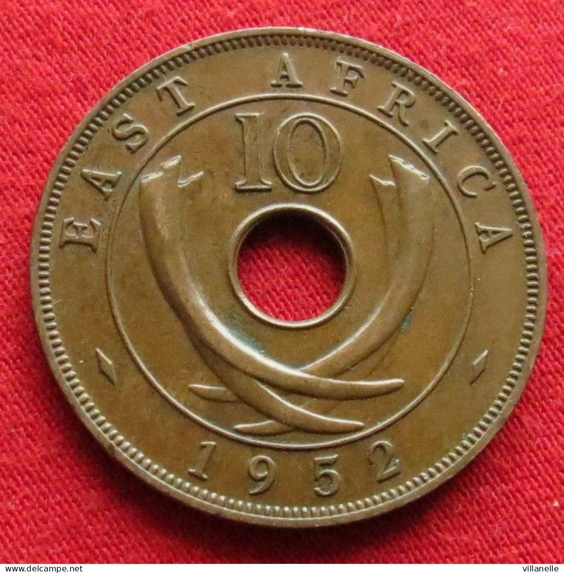 East Africa 10 Cents 1952 H Africa Oriental Afrique Afrika #2 W ºº - Andere - Afrika