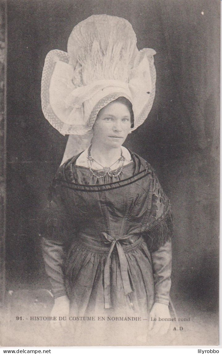 FRANCE. -  Histoire Du Costume En NORMANDIE - Le Bonnet Rond - Superb Ethnic Local Costume - Haute-Normandie