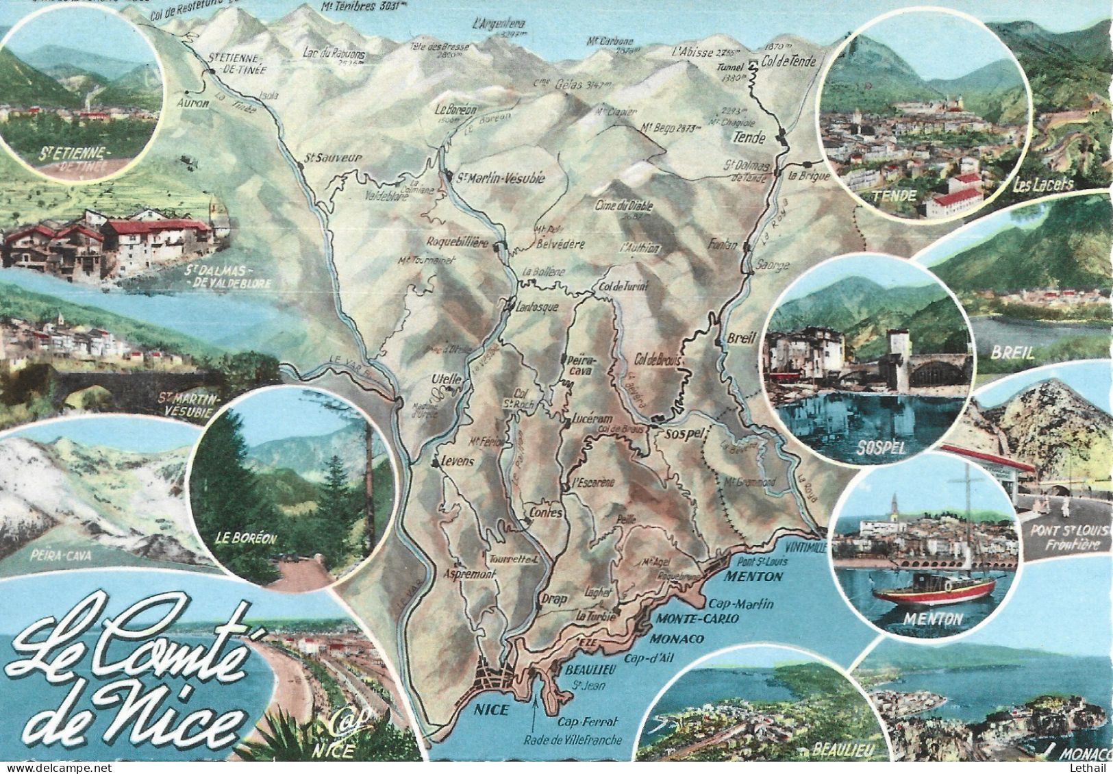 Ref ( 19575 )  La Comté De Nice - Landkarten