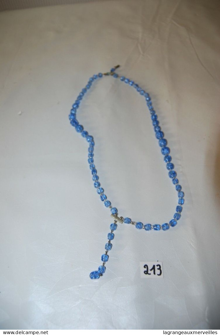 C213 Bijou - Collier De Perles Bleues Des Mers - Colliers/Chaînes