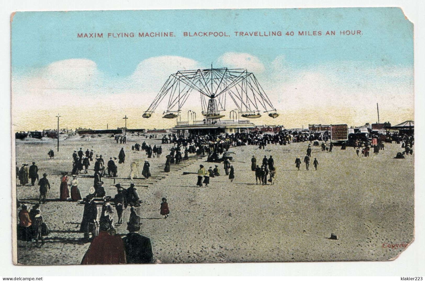 Maxim Flying Machine. Blackpool. Travelling 40 Miles An Hour. Jahr 1906 - Blackpool