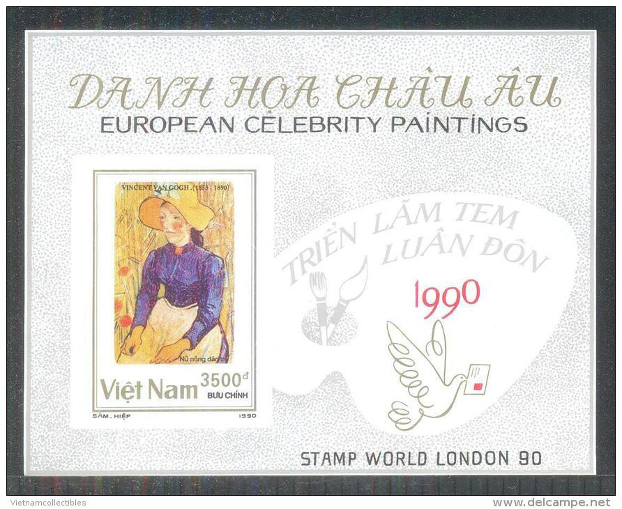 Vietnam Viet Nam MNH Imperf Souvenir Sheet 1990 : World Stamp Exhibition / Art Painting Of Van Gogh (Ms588B) - Vietnam