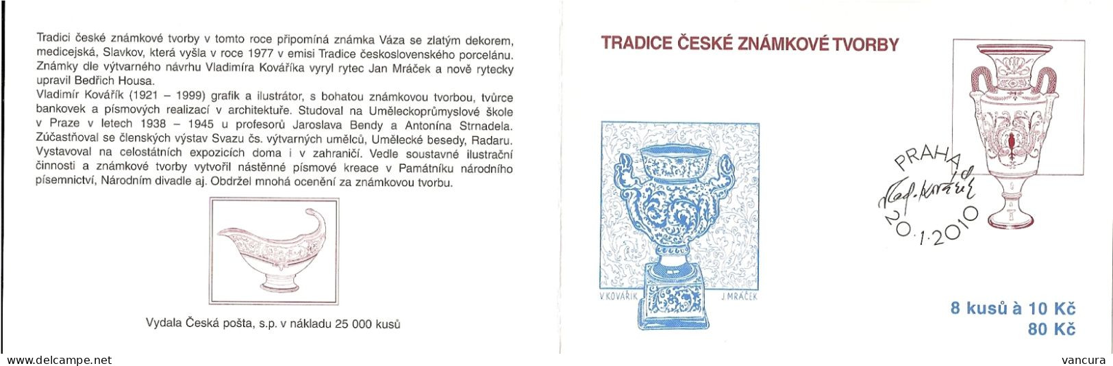 Booklet 619 Czech Republic Traditions Of The Czech Stamp Design 2010 Stamps On Stamps - Nuevos