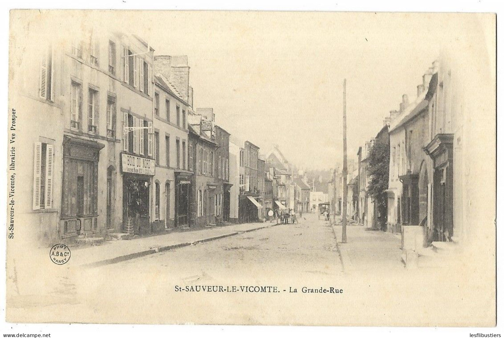 CPA 50 SAINT-SAUVEUR-LE-VICOMTE La Grande-Rue - Saint Sauveur Le Vicomte