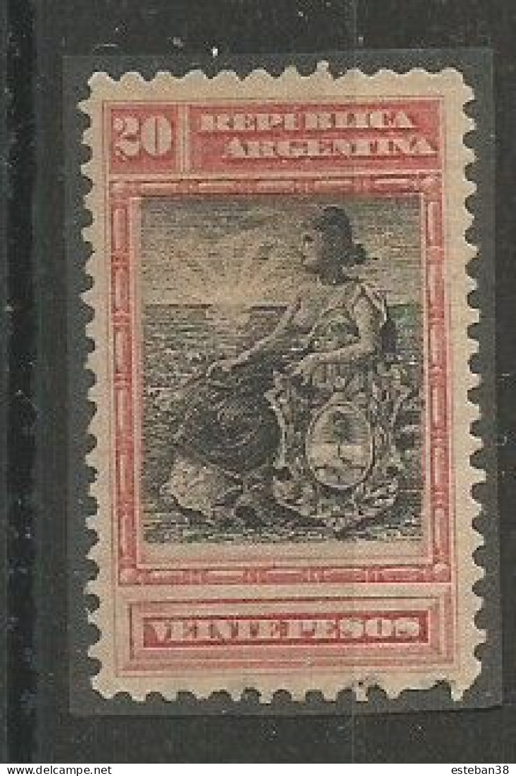 Libertad Sentada $20 Carmin Y Negro - Unused Stamps