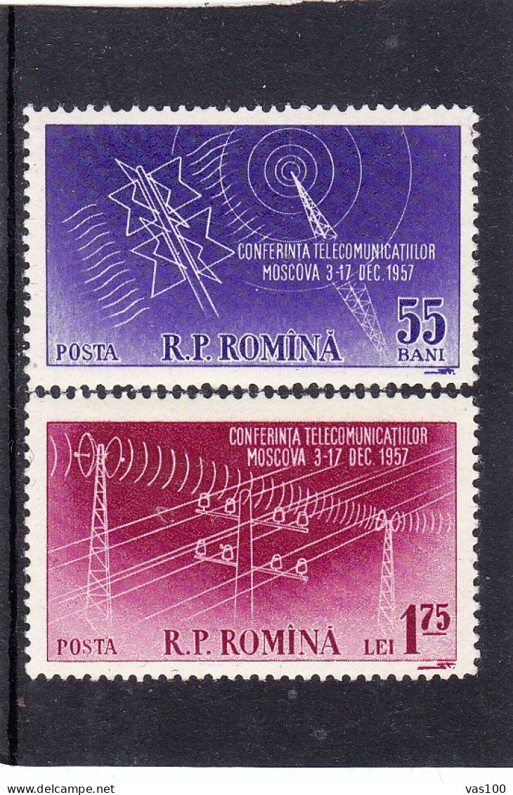 TELECOMMUNICATIONS CONFERENCE 1958  MI.Nr.1699/70 ,MNH, ROMANIA - Ongebruikt